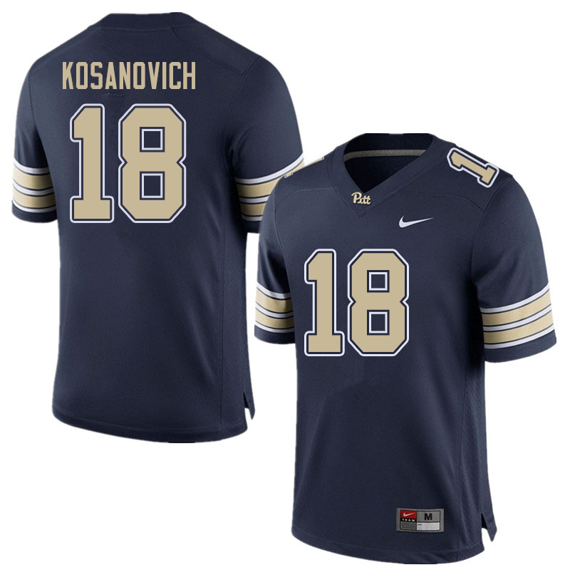 Men #18 Eli Kosanovich Pitt Panthers College Football Jerseys Sale-Home Navy